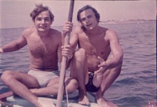 Aboard "BYRON" myself and good friend Yiorgo Galazidis ca. 1966