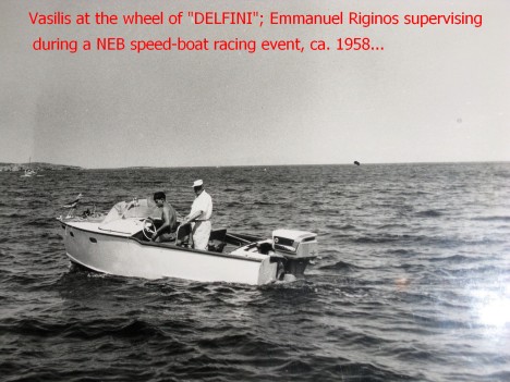 DELFINI, a 16 ft. Chris-Craft made of marine plywood. Here powered by the legendary Evinrude 50 hp "Selectric shift". A complicated outboard motor breaking down often. 